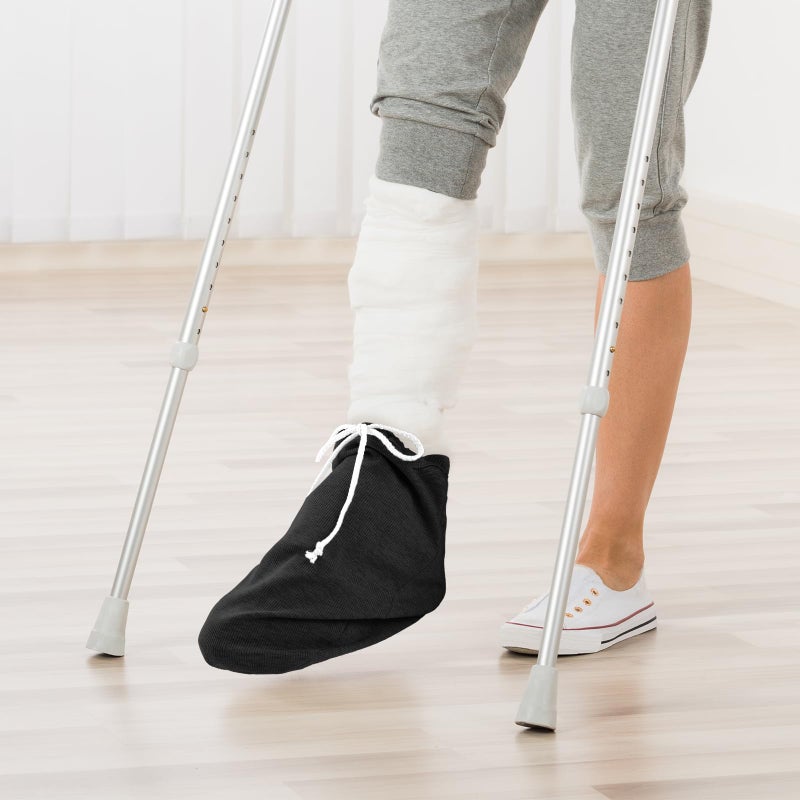 OXDFK Cast Sock Cover for Foot, Cast Cover for Foot, Leg Cast Cover, Adjustable Drawstring Foot Cast Cover for Men and Women(Black) - Image 5